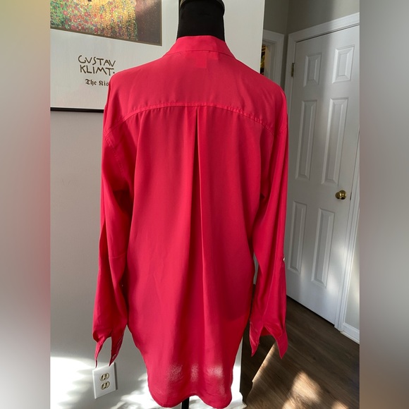 Michael by Michael Kors Women’s Button Up | Size: M  | Color: Fuchsia - Picture 2 of 7